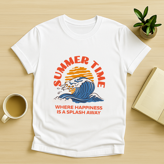 Summer Time Where Happiness Is a Splash Away T-Shirt