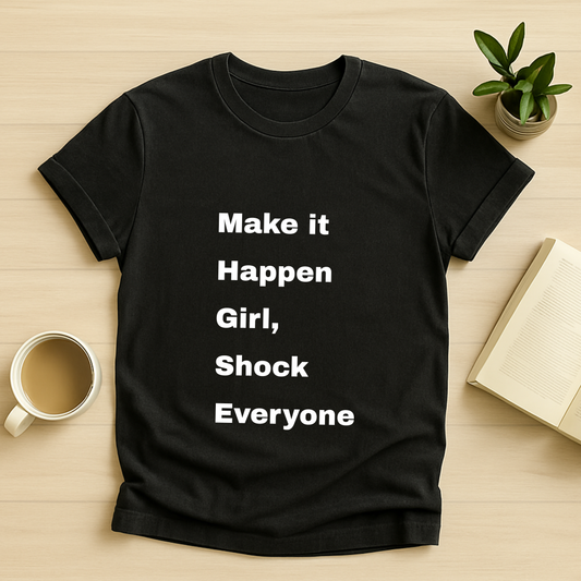 Make it Happen Girl Shock Everyone T-Shirt